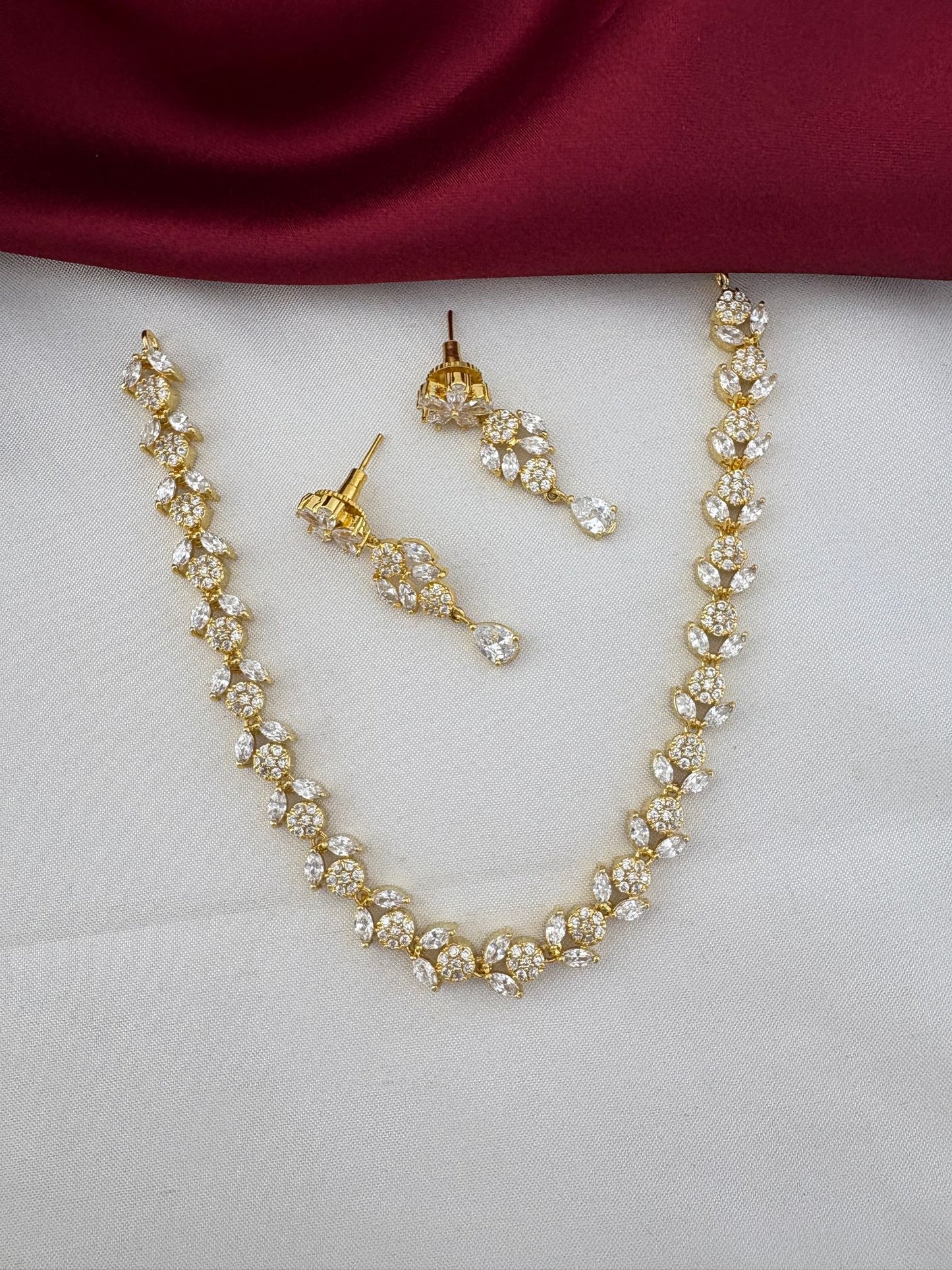Complete FeelOri Bollywood Glam AD Stone Statement Choker Set, beautifully arranged to highlight design and shine.