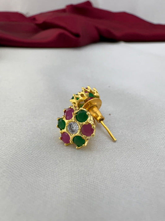 FeelOri Sunset Hues warm tone AD tops earrings angled view displaying gold post mechanism and comfortable back