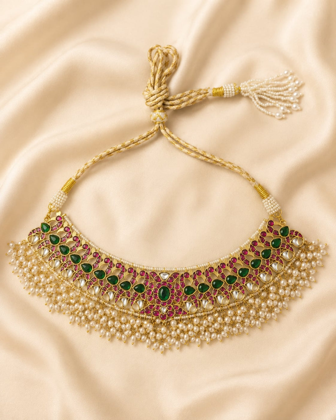 FeelOri jadau kundan choker necklace for sarees and festive styling