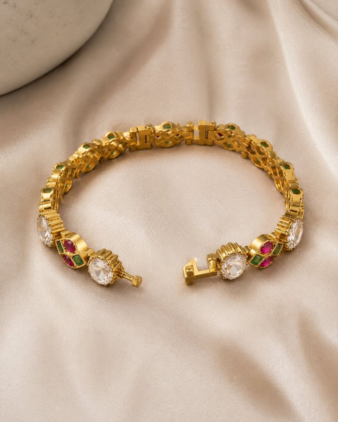 FeelOri jadau kundan openable kada bangle for festive wrist styling and Indian occasion wear