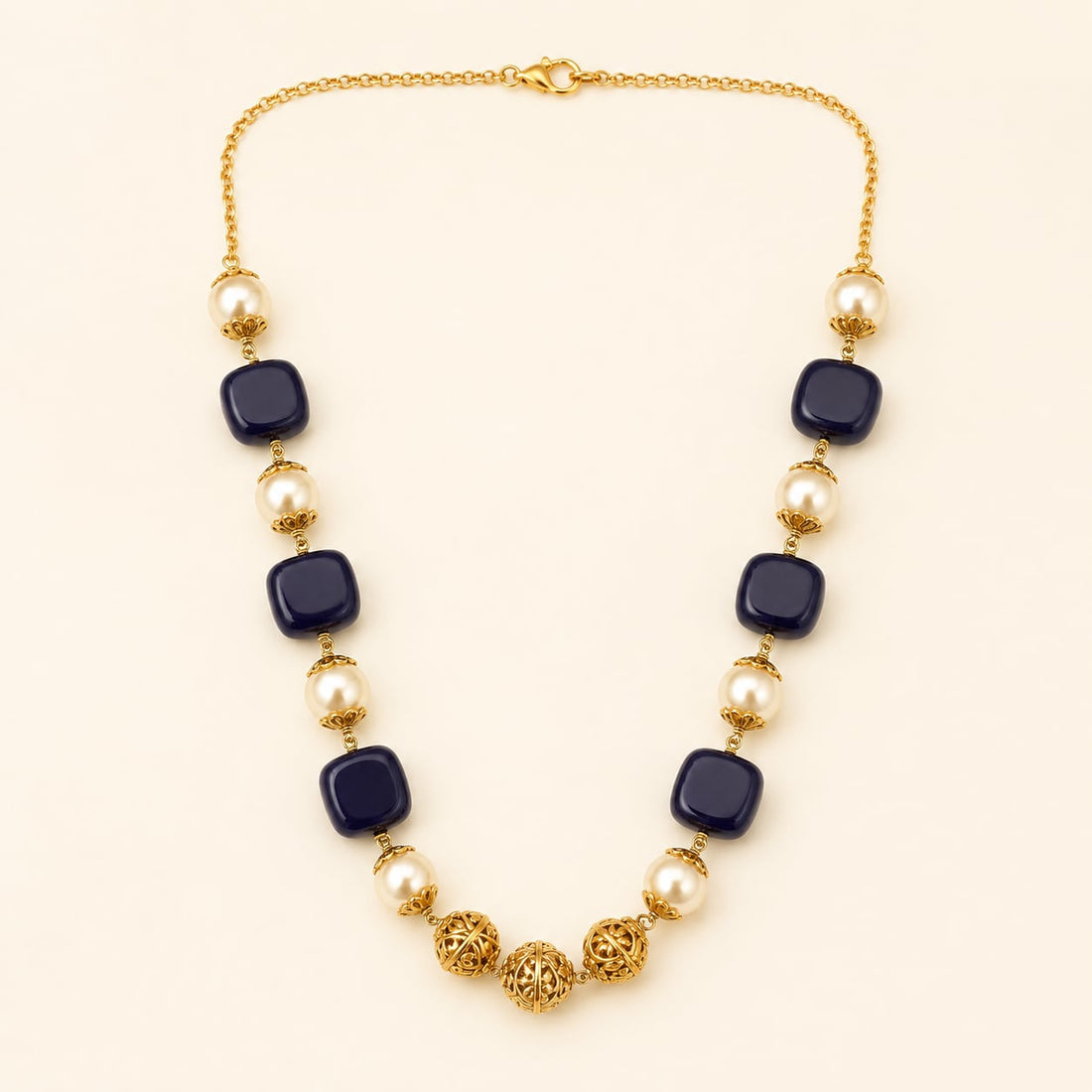 FeelOri gold-polished necklace for sarees and festive styling