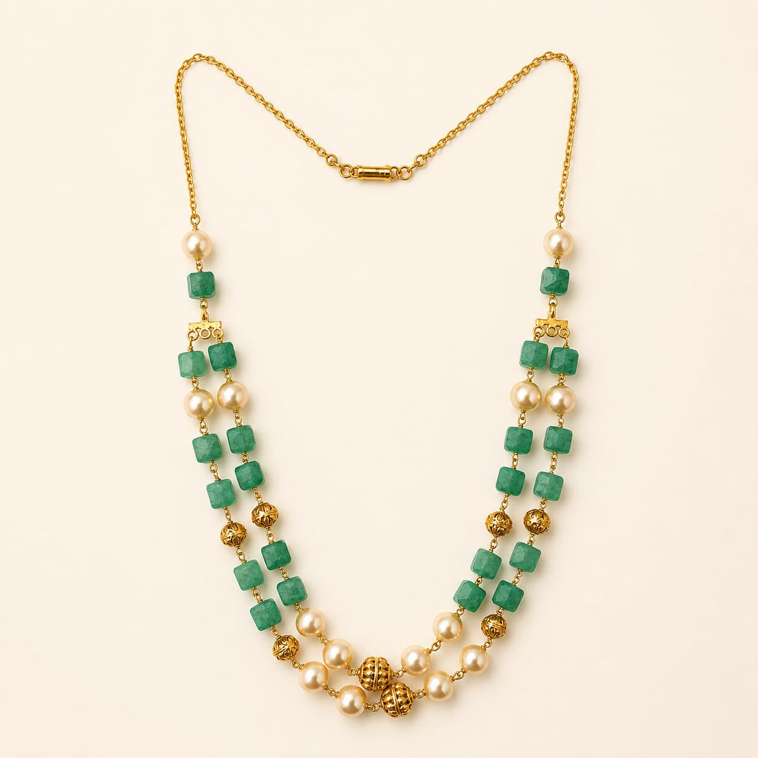 FeelOri gold-polished necklace for sarees and festive styling