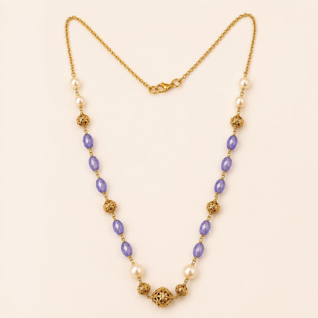 FeelOri gold-polished necklace for sarees and festive styling