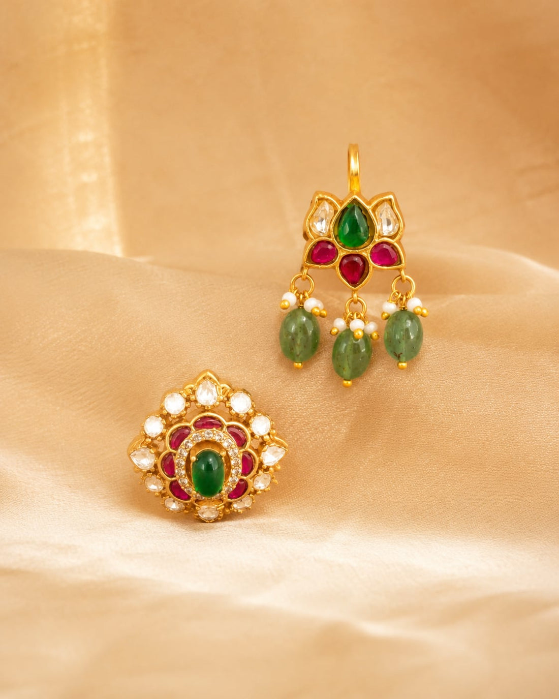 FeelOri real kempu jadau bugudi for Indian occasion styling