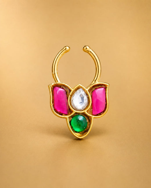 FeelOri jadau kundan nath nose ring on jewellery display