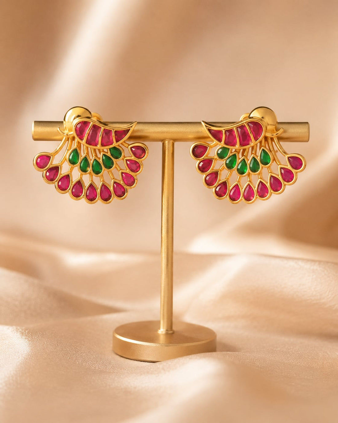 FeelOri real kempu jadau stud earrings for sarees, kurtas, and festive styling