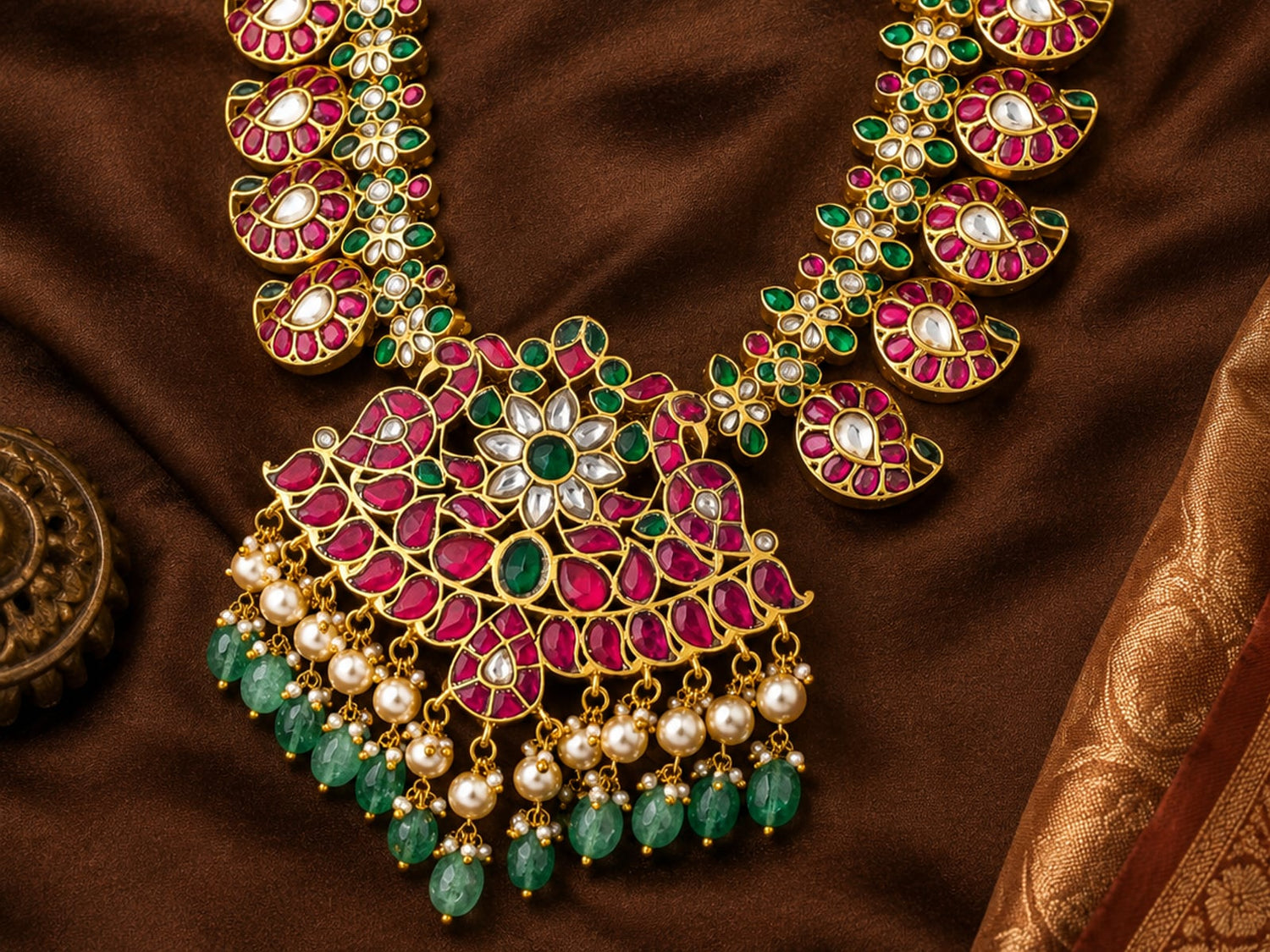 FeelOri real kempu jadau jewellery collection with gold-polish festive styling