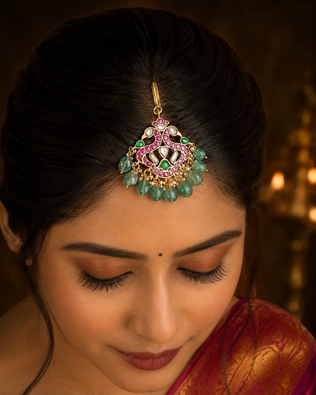 FeelOri jadau kundan maang tikka collection for festive hair styling