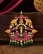 Temple pendant with deity and heritage motif by FeelOri