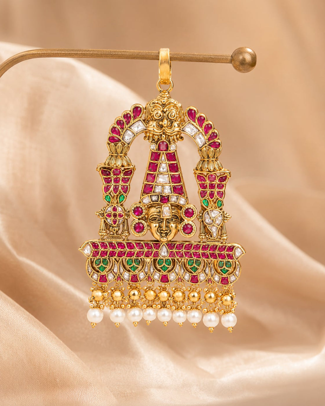 FeelOri balaji motif temple-style pendant set listed as pendant set for Indian festive styling