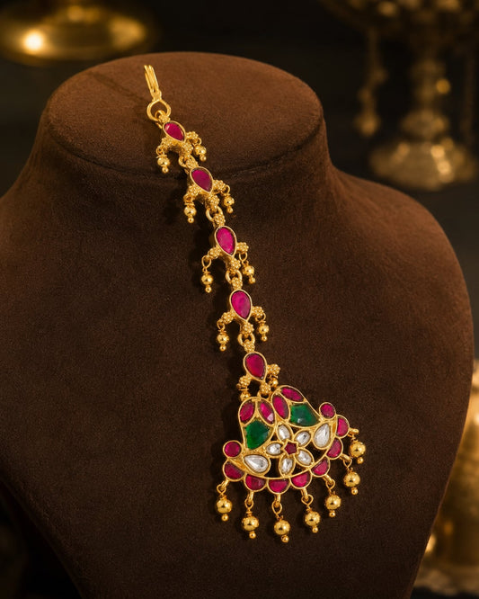 FeelOri crescent chain jadau kundan maang tikka listed as maang tikka only main product view