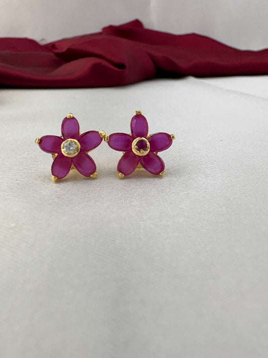 FeelOri Candy Pink sweet AD stud earrings pair featuring playful candy-inspired pink tones in cluster design