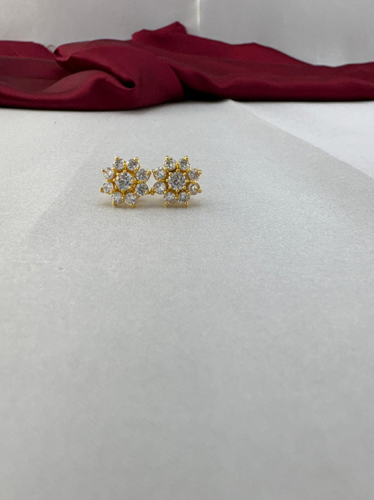 FeelOri dewdrop white pear-cut AD stud earrings pair with compact white sparkle