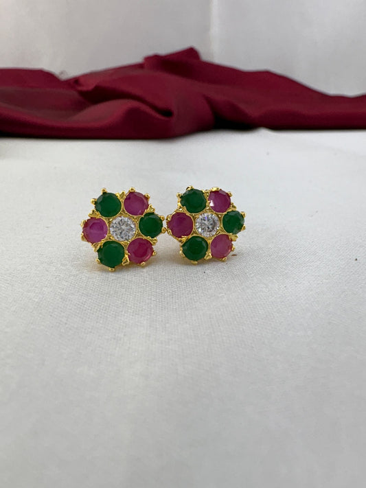 FeelOri Mystic Garden multi-color AD studs featuring earthy and jewel tones in mysterious garden-inspired cluster