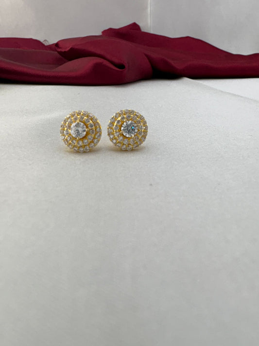 FeelOri Pure Brilliance white cushion cut AD solitaire stud earrings pair featuring classic elegant design