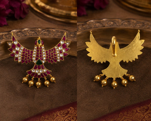 FeelOri jadau kundan pendant for sarees and festive styling