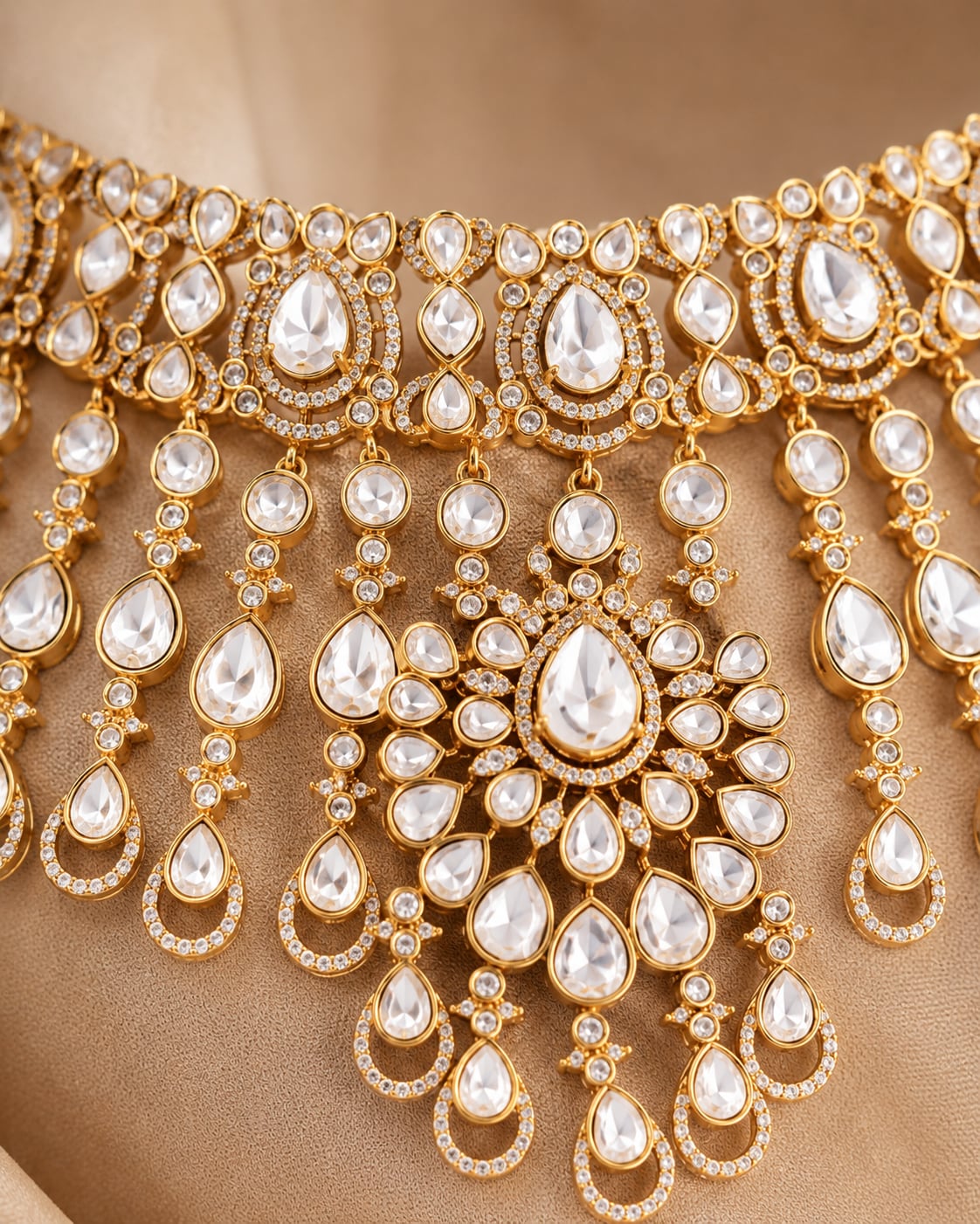 FeelOri gold-polished choker necklace pendant and gold-polished detail