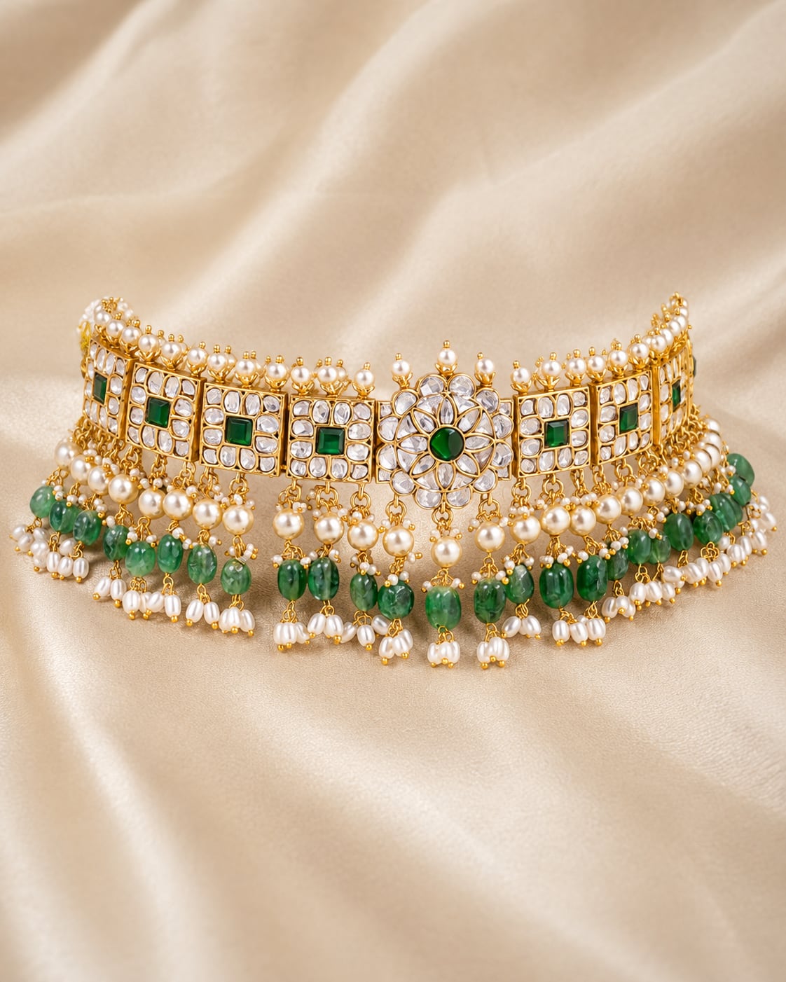 FeelOri gold-polished choker necklace for sarees and festive styling