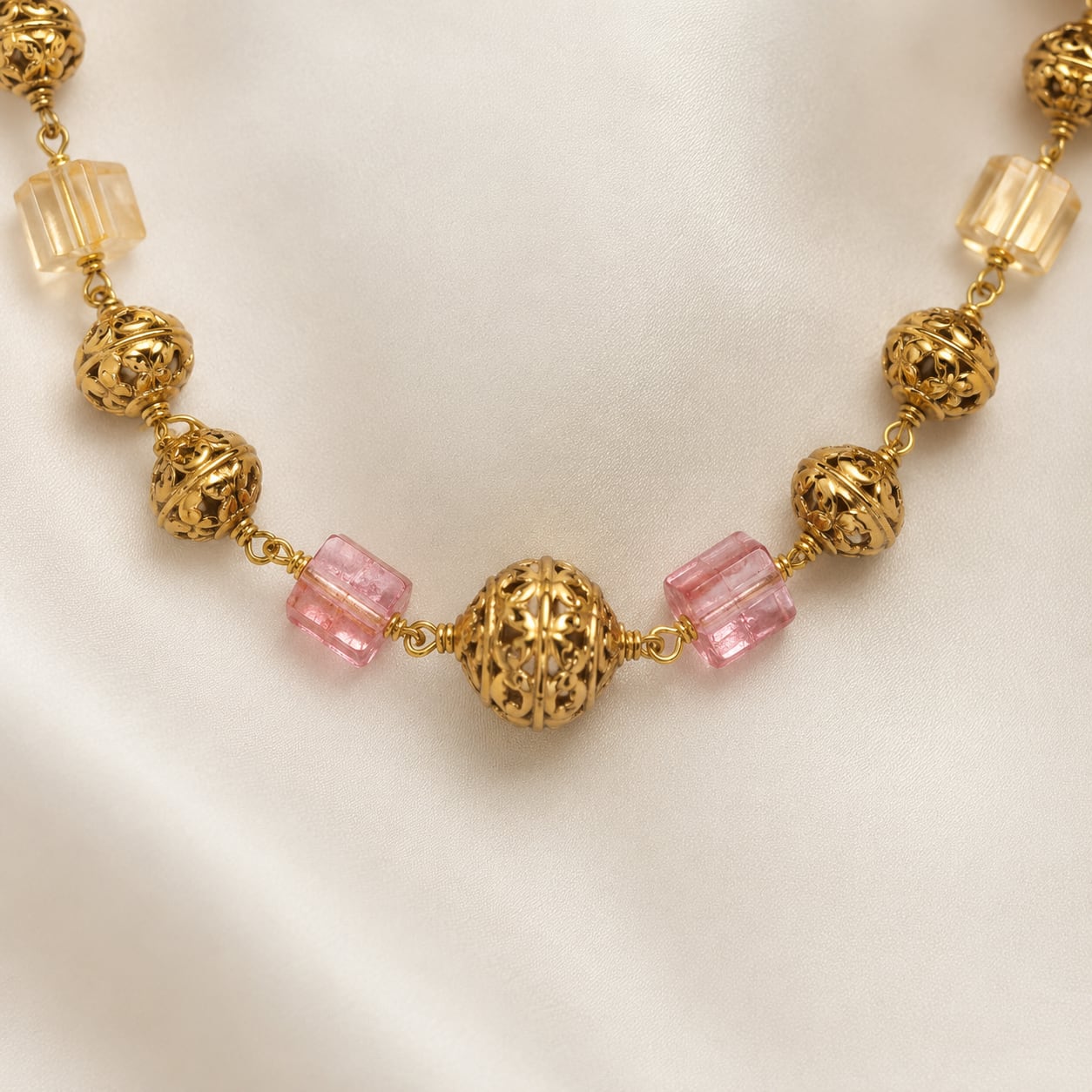 FeelOri gold-polished necklace pendant and gold-polished detail
