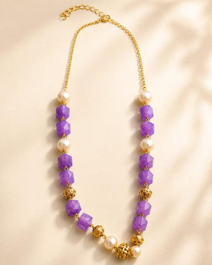 FeelOri gold-polished necklace for sarees and festive styling