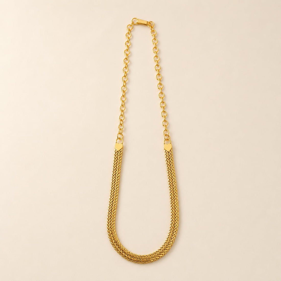 FeelOri gold-polished necklace for sarees and festive styling