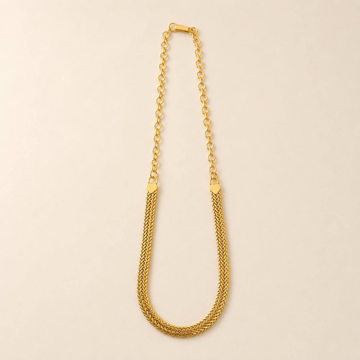 FeelOri gold-polished necklace for sarees and festive styling