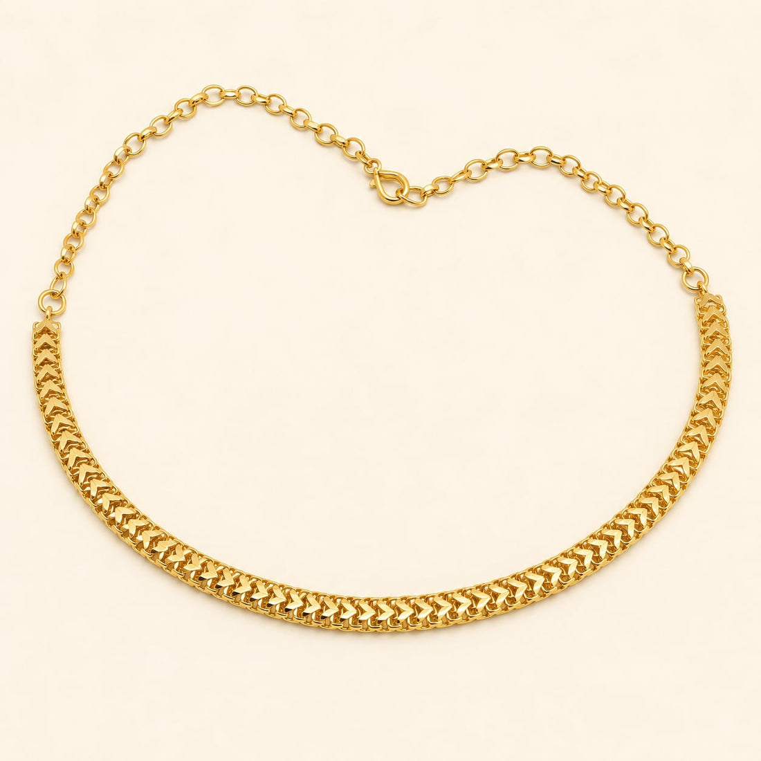 FeelOri gold-polished necklace for sarees and festive styling