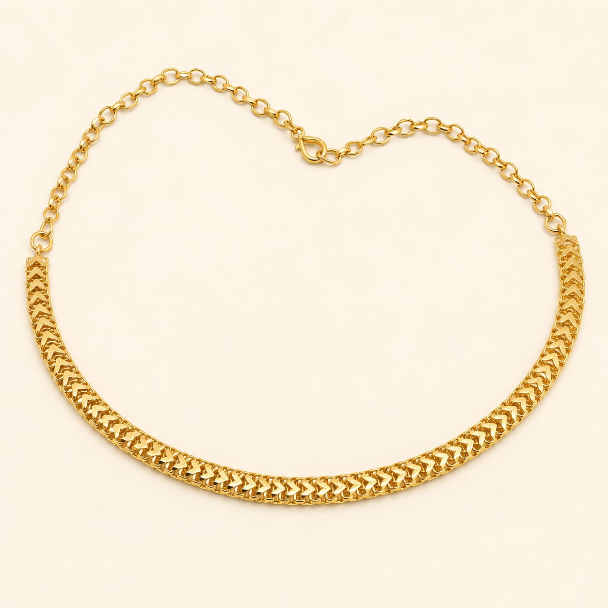 FeelOri gold-polished necklace for sarees and festive styling