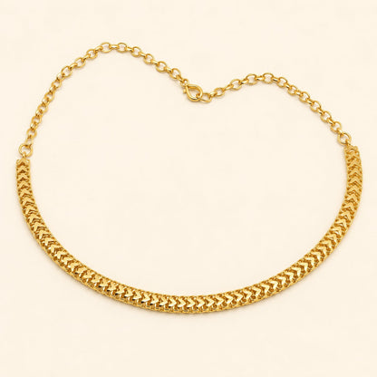 FeelOri gold-polished necklace for sarees and festive styling