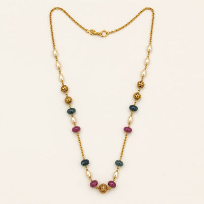 FeelOri gold-polished necklace for sarees and festive styling