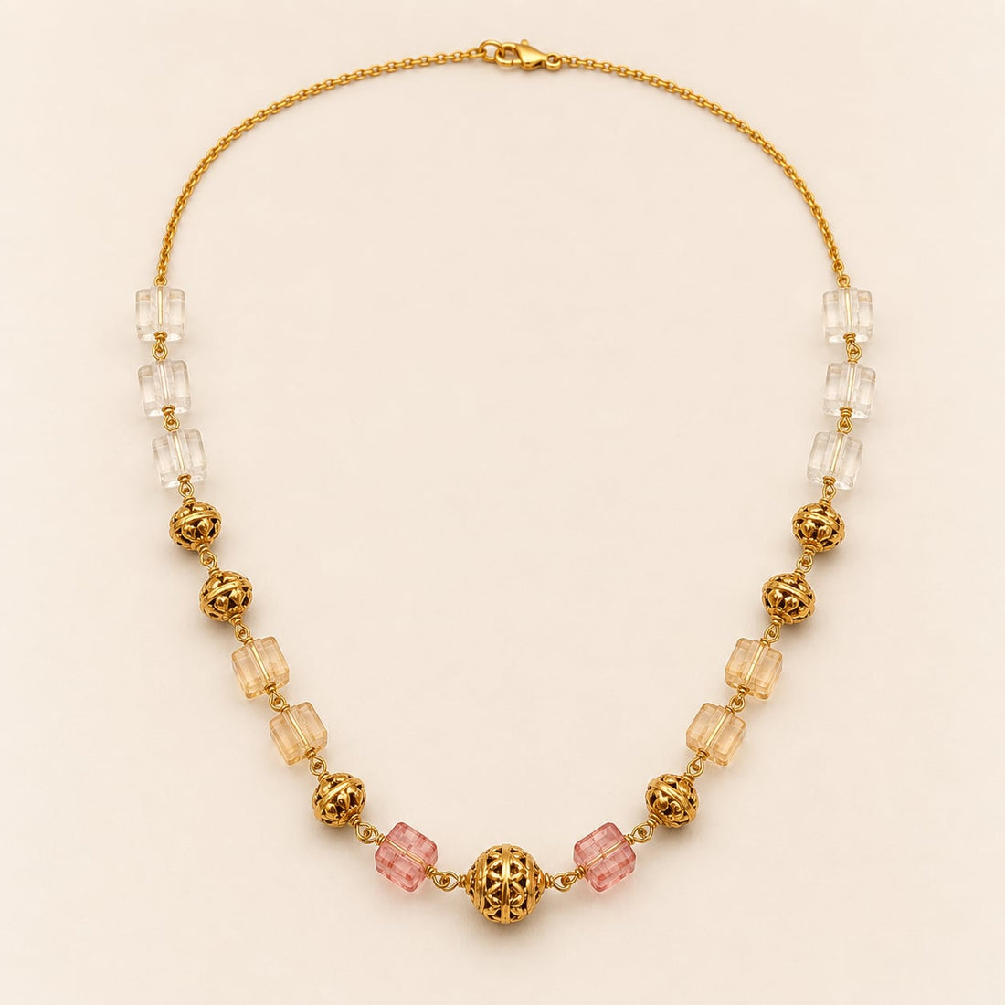 FeelOri gold-polished necklace for sarees and festive styling