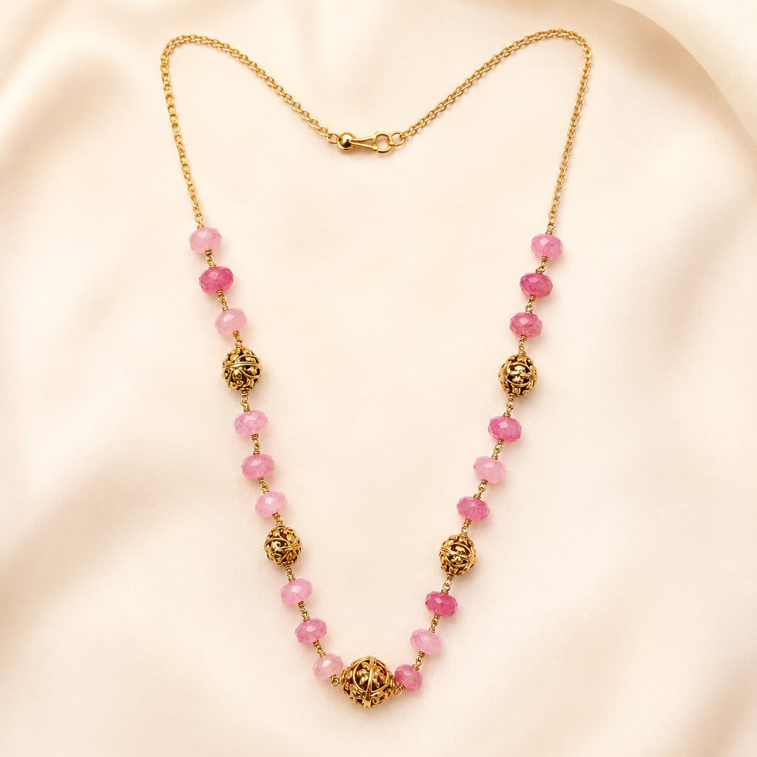 FeelOri gold-polished necklace for sarees and festive styling