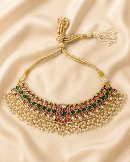 FeelOri jadau kundan choker necklace for sarees and festive styling