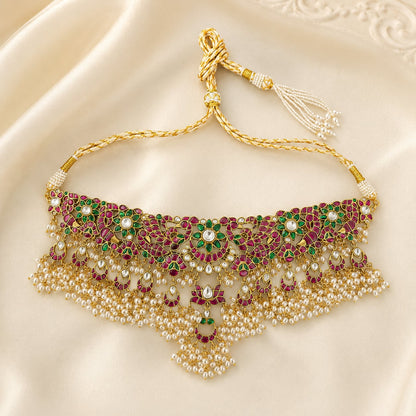FeelOri jadau kundan choker necklace for sarees and festive styling