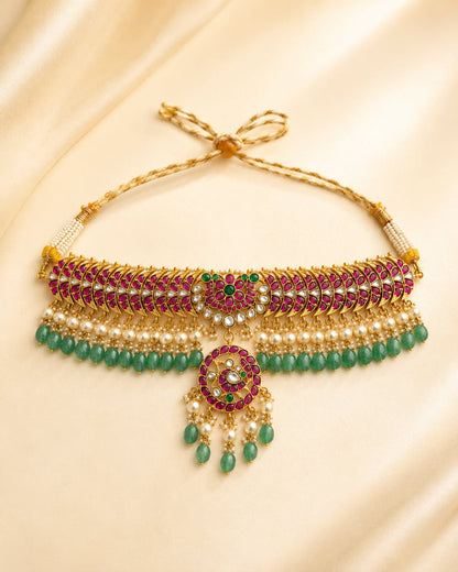 FeelOri jadau kundan choker necklace for sarees and festive styling
