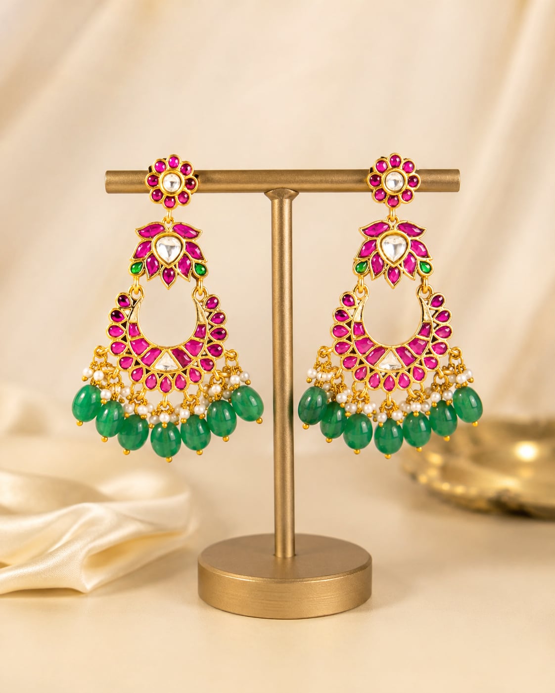 FeelOri jadau kundan earrings for sarees, kurtas, and festive styling
