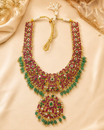 FeelOri jadau kundan long haram necklace for sarees and festive styling