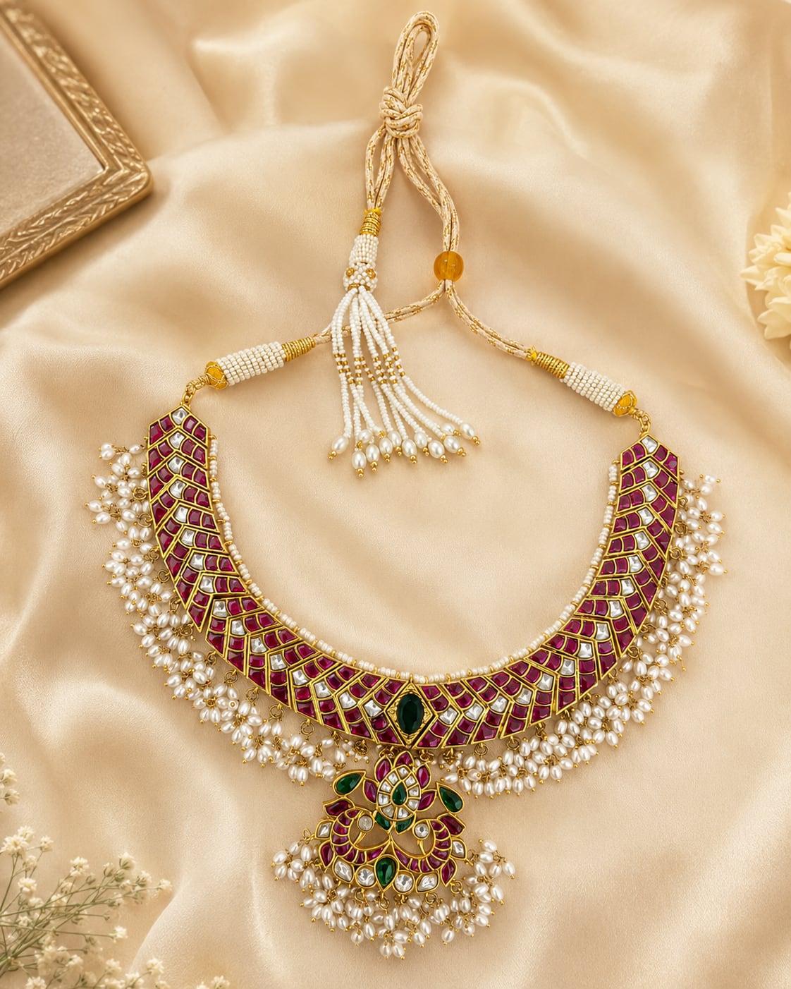 FeelOri jadau kundan necklace for sarees and festive styling