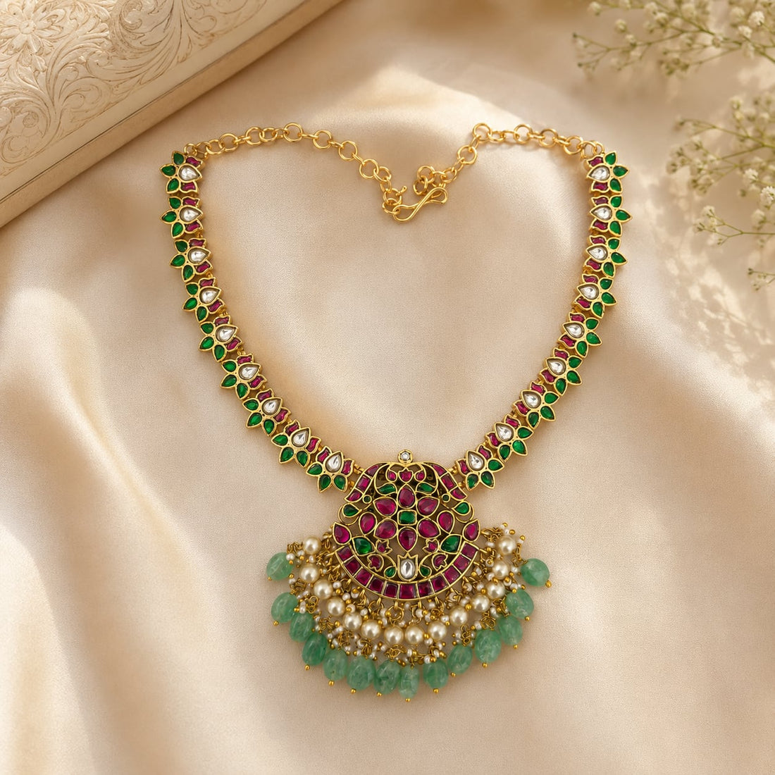 FeelOri jadau kundan necklace for sarees and festive styling