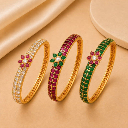 FeelOri jadau kundan openable kada bangle for festive wrist styling and Indian occasion wear