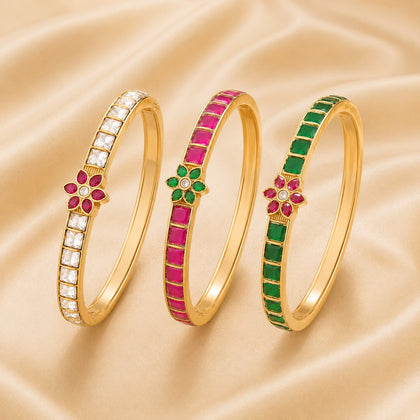 FeelOri jadau kundan openable kada bangle for festive wrist styling and Indian occasion wear