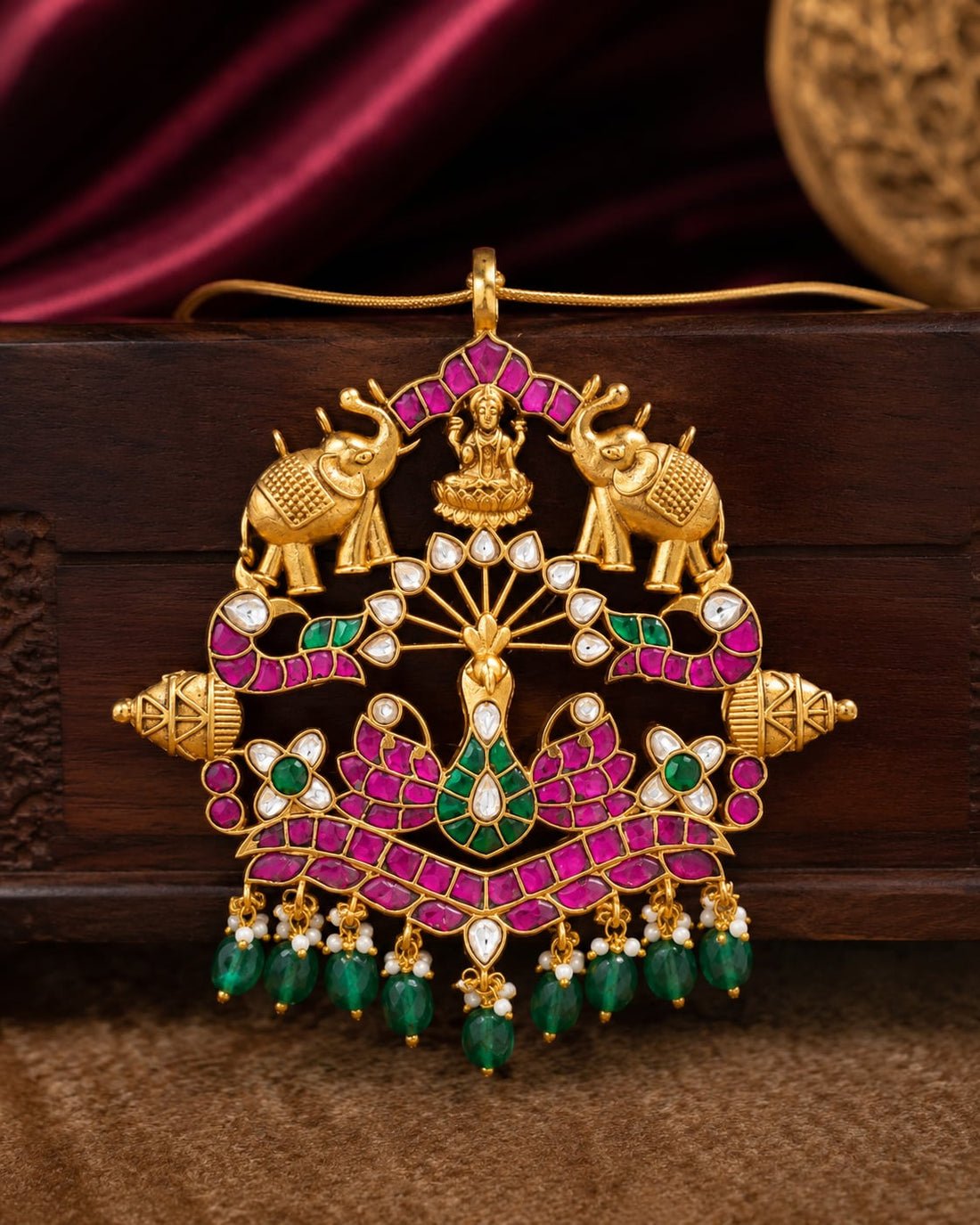 FeelOri jadau kundan pendant on jewellery display