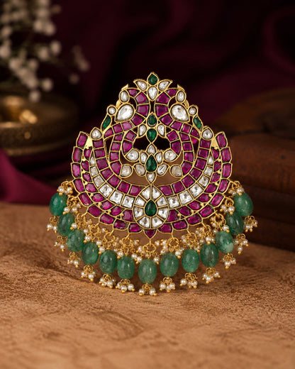FeelOri jadau kundan pendant for sarees and festive styling
