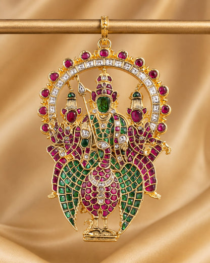 FeelOri lakshmi arch motif temple-style pendant set listed as pendant set for Indian festive styling