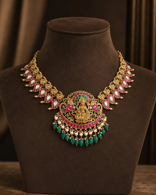 FeelOri lakshmi pendant temple-style necklace listed as necklace only main product view