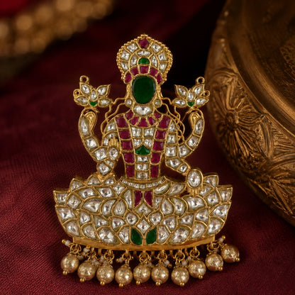 FeelOri jadau kundan pendant pendant and gold-polished detail