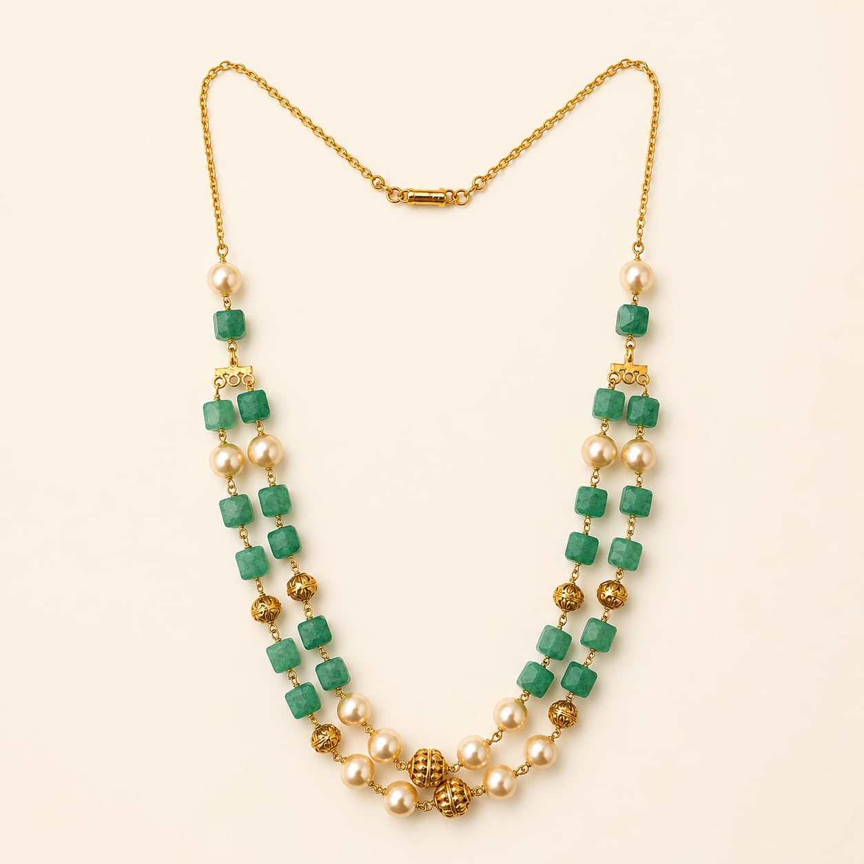 FeelOri gold-polished necklace for sarees and festive styling