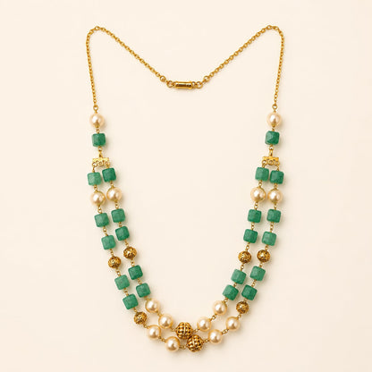 FeelOri gold-polished necklace for sarees and festive styling