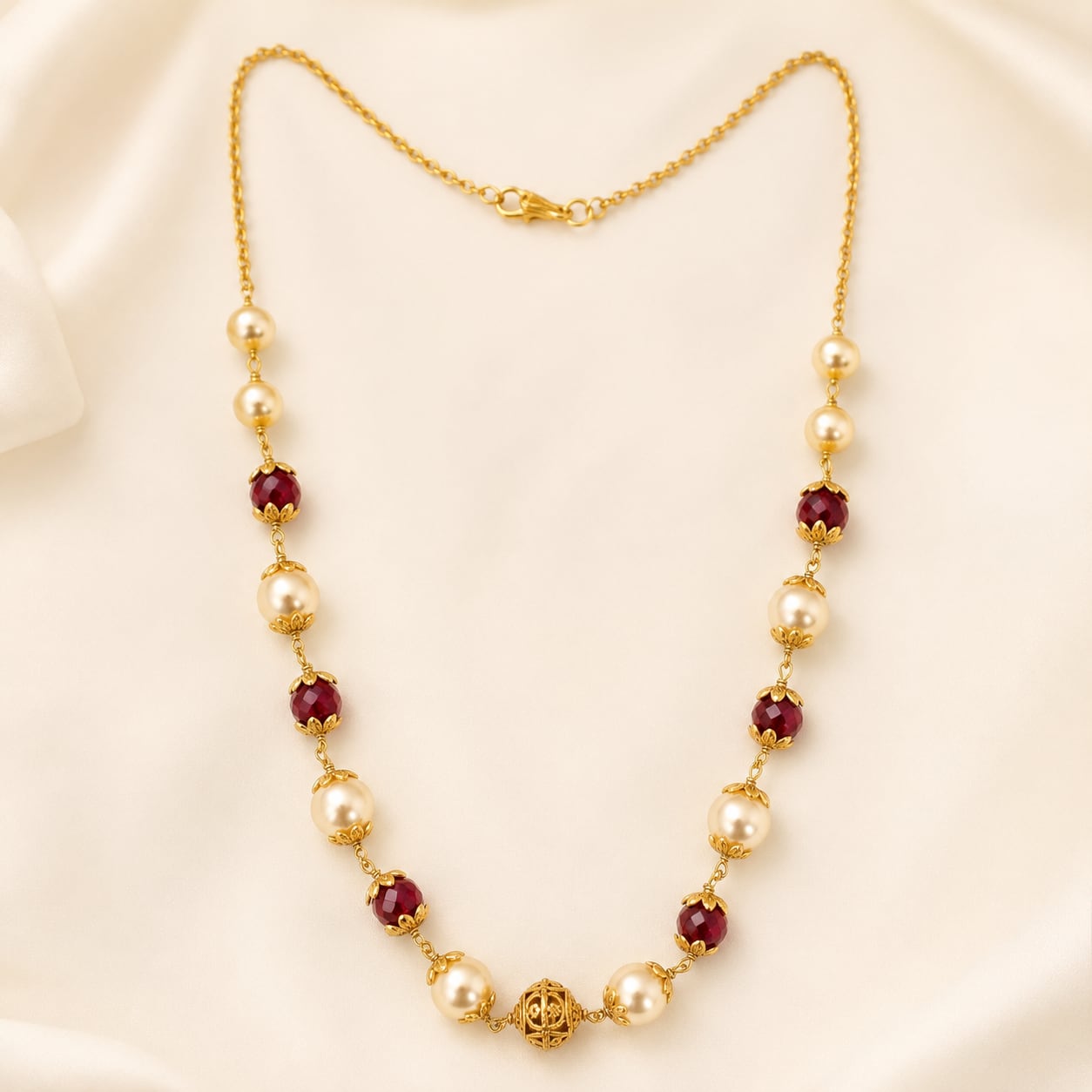 FeelOri gold-polished necklace for sarees and festive styling
