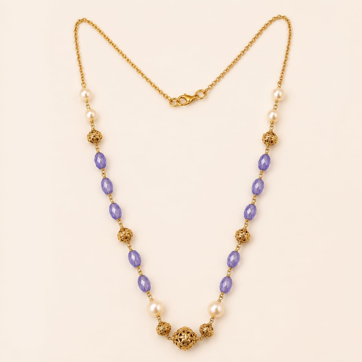 FeelOri gold-polished necklace for sarees and festive styling